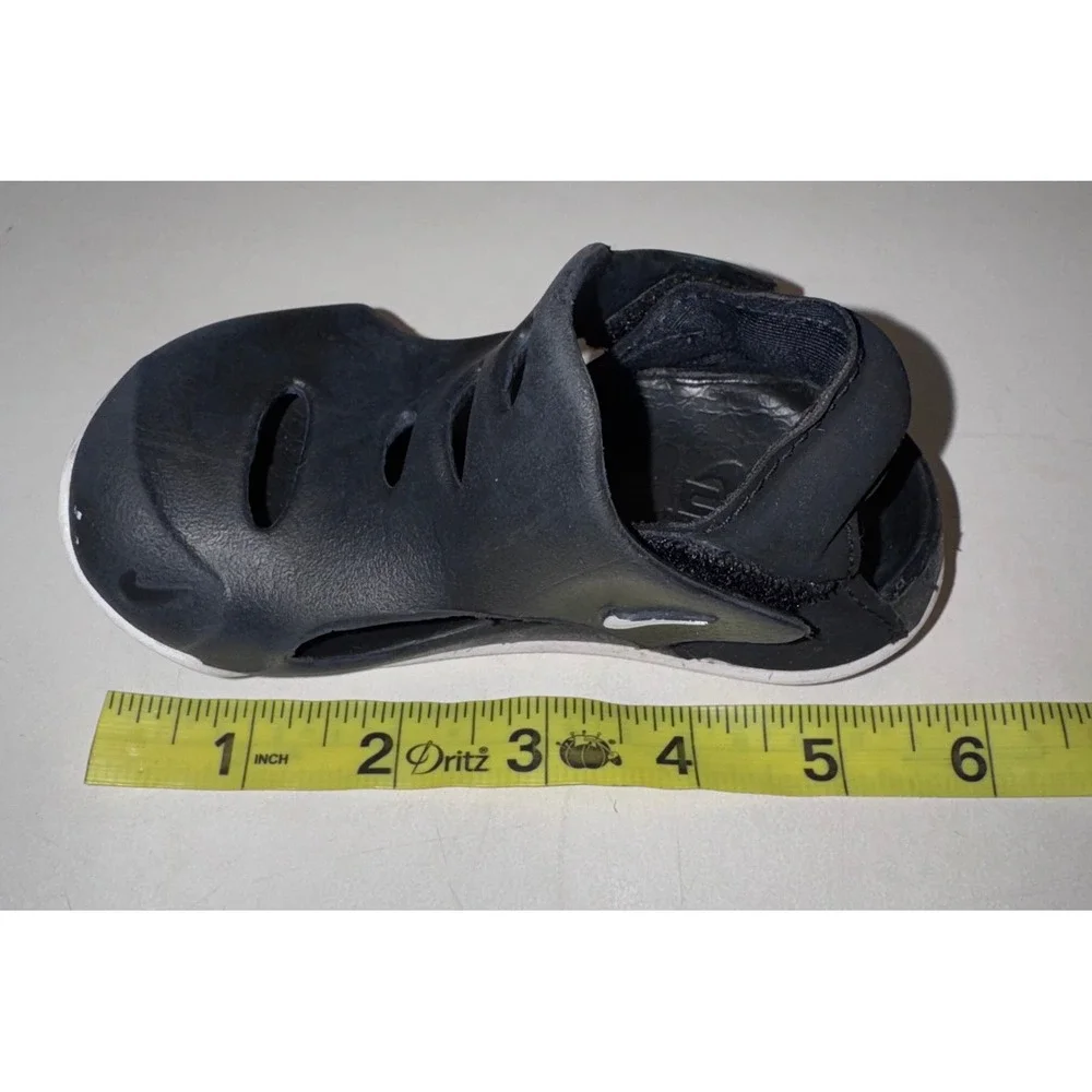 Nike Sunray Protect 2 TD Kids Black White Water Sandals 943827-001 Size 6C